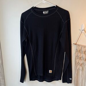 EUC Men's Carhartt Waffle FORCE Underlayer Shirt Thumb Holes Logos M